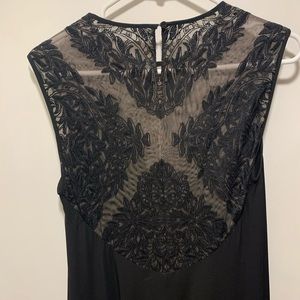 BCBG Maxazria waterfall dress with lace detail
